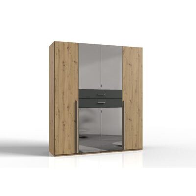 Kleiderschrank DENVER Artisan Eiche-Graphit