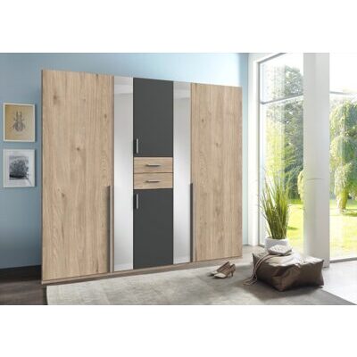 Kleiderschrank VANEA Hickory Eiche-Graphit