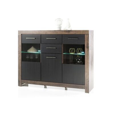 Sideboard BALIN Canyon Eiche-Schwarz Eiche