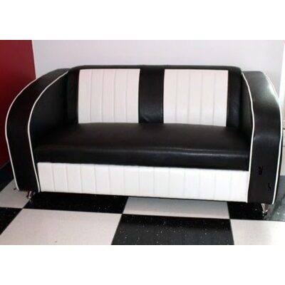 Sofabank BELVEDERE schwarz-weiss