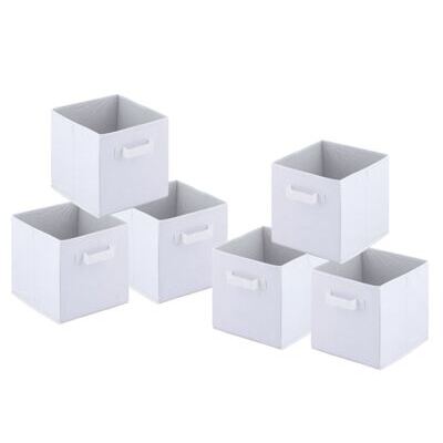 Aufbewahrungsboxen faltbar Faltbox 26x26x26 cm 6er Pack Aufbewahrungskiste quadratisch