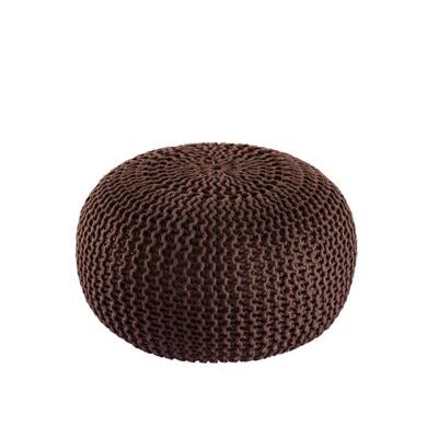 Pouf PREMIUM ø45cm Sitzhocker Strickpouf Innen Terrasse Pool Garten nachhaltig