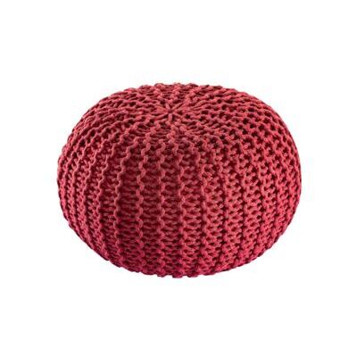 Pouf PREMIUM ø45cm Sitzhocker Strickpouf Innen Terrasse Pool Garten nachhaltig