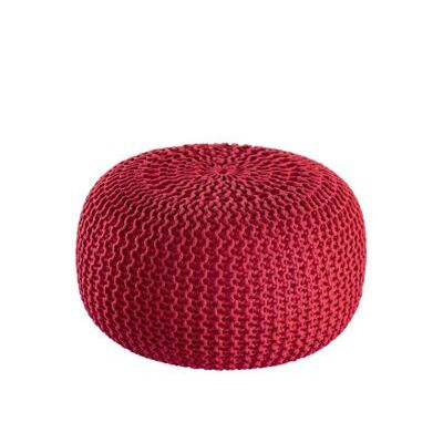 Pouf PREMIUM ø45cm Sitzhocker Strickpouf Innen Terrasse Pool Garten nachhaltig