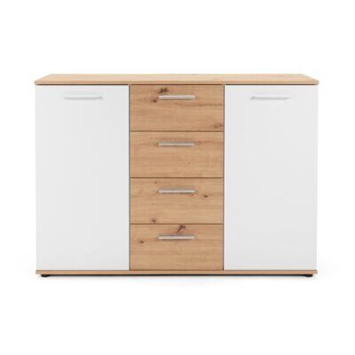 Sideboard JACKY 2 Weiss-Artisan Eiche