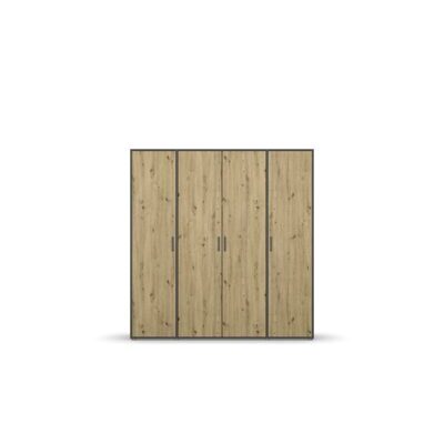 Kleiderschrank VOYAGER Grau Metallic-Eiche Artisan