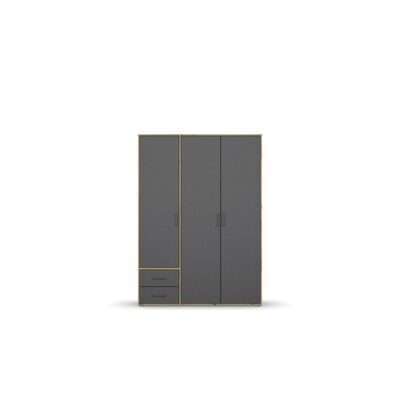 Kleiderschrank VOYAGER Eiche Artisan-Grau Metallic