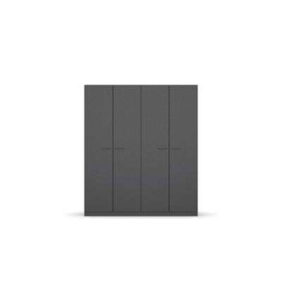 Kleiderschrank FLORENZ grau metallic