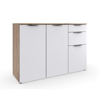 Sideboard BUENOS AIRES Weiss-Plankeneiche