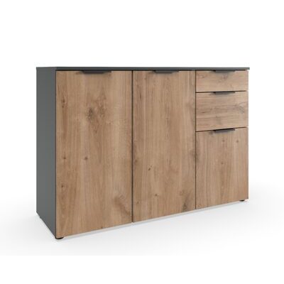 Sideboard SALTA Plankeneiche-Graphit