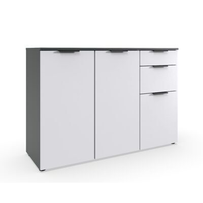 Sideboard SALTA Weiss-Graphit