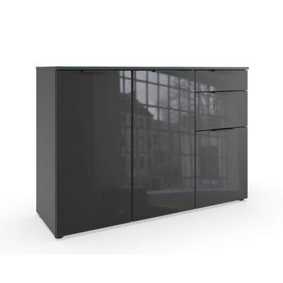 Sideboard POSADAS Glas Grey-Graphit