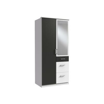 Kleiderschrank CLICK Weiss-Graphit