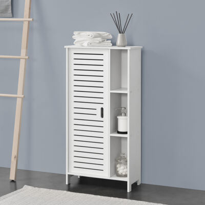 Badezimmerschrank Vansbro 96x48x24 cm WPC Weiss