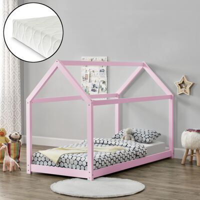 Kinderbett Netstal 90x200 cm Holz Rosa