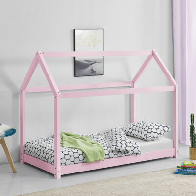 Kinderbett Netstal Haus 80x160 cm Rosa