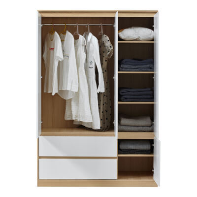 Kleiderschrank Bastheim 176x120x52 cm 6 Fächer