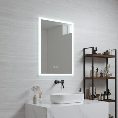 LED-Badspiegel Scafa 45x60 cm Weiss