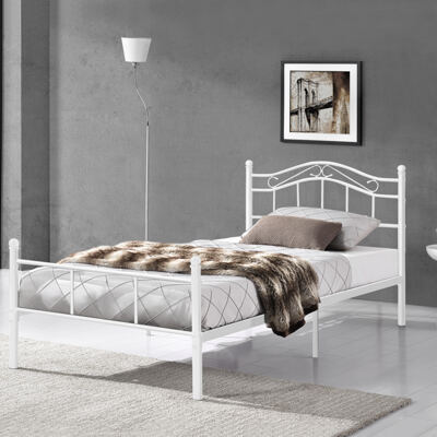 Metallbett Florenz 90x200 cm Weiss