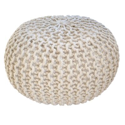 Pouf Premium Strickhocker 55 cm lipizano beige