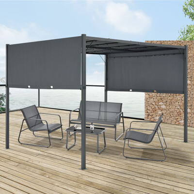 Pergola Fortaleza 300x300 cm Dunkelgrau