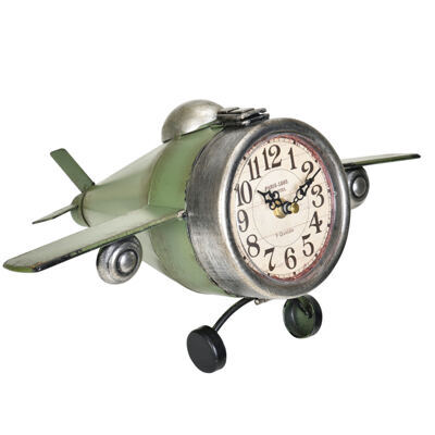 Wanduhr Flugzeug Metall Dekouhr Uhrwerk Design Uhr Analog Wanddeko *55039750*