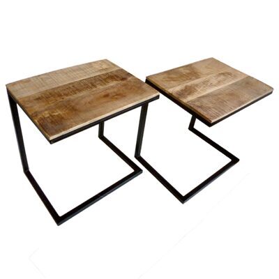 Couchtisch Atlanta 40 x 51 cm tabacco - 2er Set