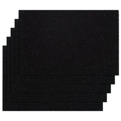 Fussmatte Kokos 80 x 100 cm schwarz - 5er Set