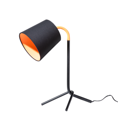 Schreibtischlampe schwarz 42 cm Trommelform MOOKI