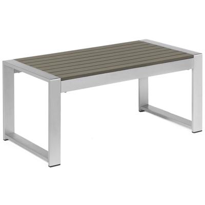 Garten Couchtisch Aluminium dunkelgrau 90 x 50 cm SALERNO