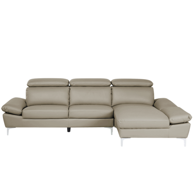 Ecksofa Leder taupe linksseitig FARILA