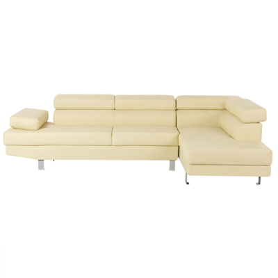 Ecksofa Kunstleder beige NORREA