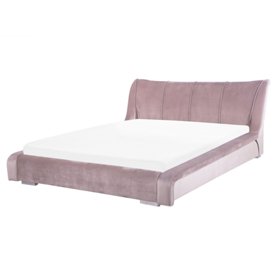 Wasserbett Samtstoff rosa 160 x 200 cm NANTES