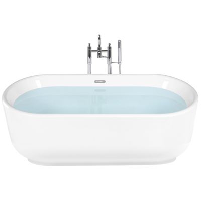 Badewanne freistehend weiss oval 170 x 80 cm PINEL