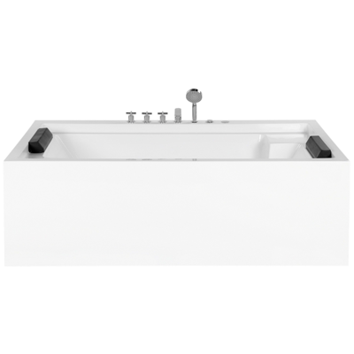 Whirlpool Badewanne freistehend weiss rechteckig 180 x 110 cm SAONA