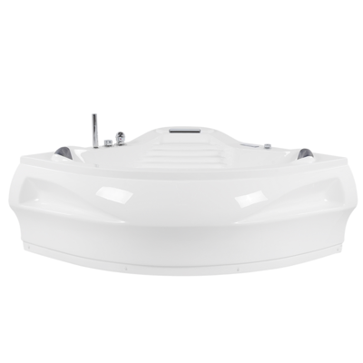 Whirlpool Badewanne mit Bluetooth Lautsprecher weiss mit LED 210 x 145 cm MONACO