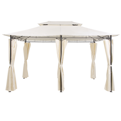 Pavillon Stahl beige 300 x 400 cm COLOS