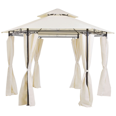 Pavillon Stahl beige ? 350 cm PORTEL