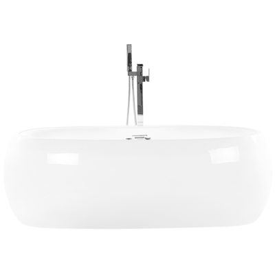 Whirlpool Badewanne freistehend weiss oval mit LED 180 x 100 cm MUSTIQUE