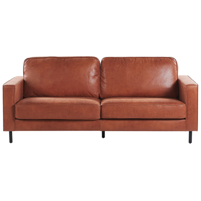 3-Sitzer Sofa Lederoptik goldbraun SAVALEN