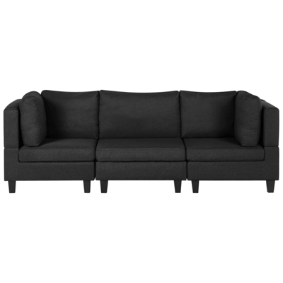 3-Sitzer Sofa Polsterbezug schwarz FEVIK