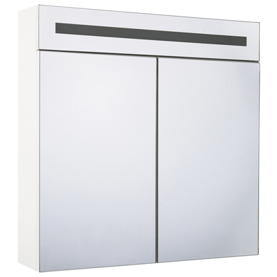 Bad Spiegelschrank weiss / silber mit LED-Beleuchtung 60 x 60 cm JARAMILLO