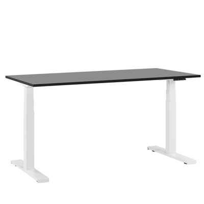 Schreibtisch schwarz/weiss 160 x 72 cm elektrisch höhenverstellbar DESTIN II