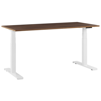 Schreibtisch braun/weiss 160 x 72 cm elektrisch höhenverstellbar DESTIN II