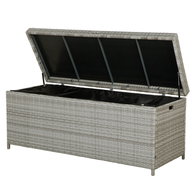 Auflagenbox Rattan grau 158 x 63 cm MODENA