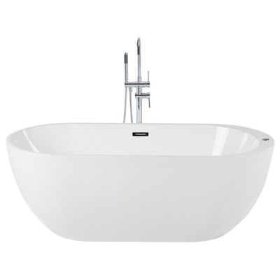 Whirlpool Badewanne freistehend weiss mit LED 170 x 80 cm NEVIS