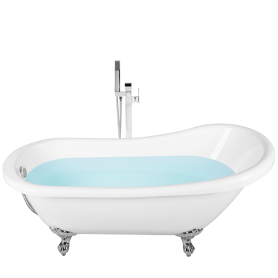 Badewanne weiss freistehend oval 153 x 77 cm CAYMAN