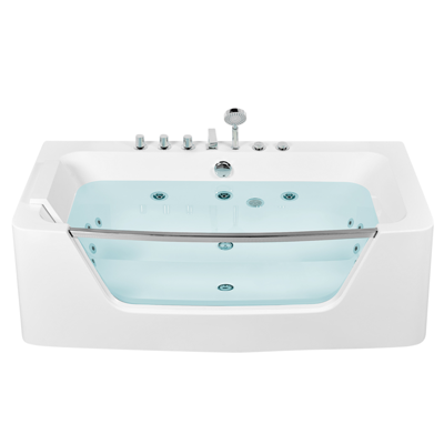 Whirlpool Badewanne weiss rechteckig 170 x 85 cm BARRANCA