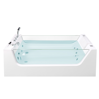 Whirlpool Badewanne weiss freistehend rechteckig 170 x 80 cm OYON