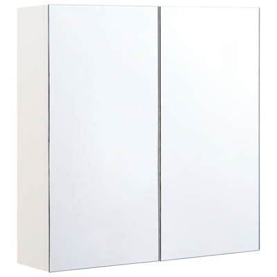 Bad Spiegelschrank weiss / silber 60 x 60 cm NAVARRA